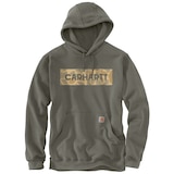 Chandail à capuche à enfiler avec logo à motif camouflage pour hommes, Carhartt Front_Flat