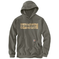 Chandail à capuche à enfiler avec logo à motif camouflage pour hommes, Carhartt Front_Flat
