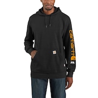 Chandail à capuche ignifuge avec logo sur la manche pour hommes, Force, Carhartt Front_Flat