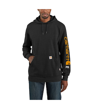 Chandail à capuche ignifuge avec logo sur la manche pour hommes, Force, Carhartt
