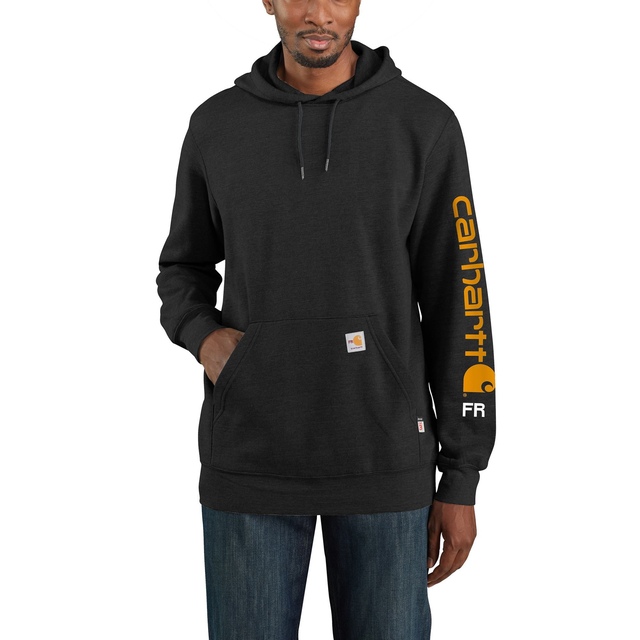 Chandail à capuche ignifuge avec logo sur la manche pour hommes, Force, Carhartt