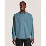 Dakota WorkPro Series Men's Pigment Dyed Long Sleeve Work Shirt Front_Flat