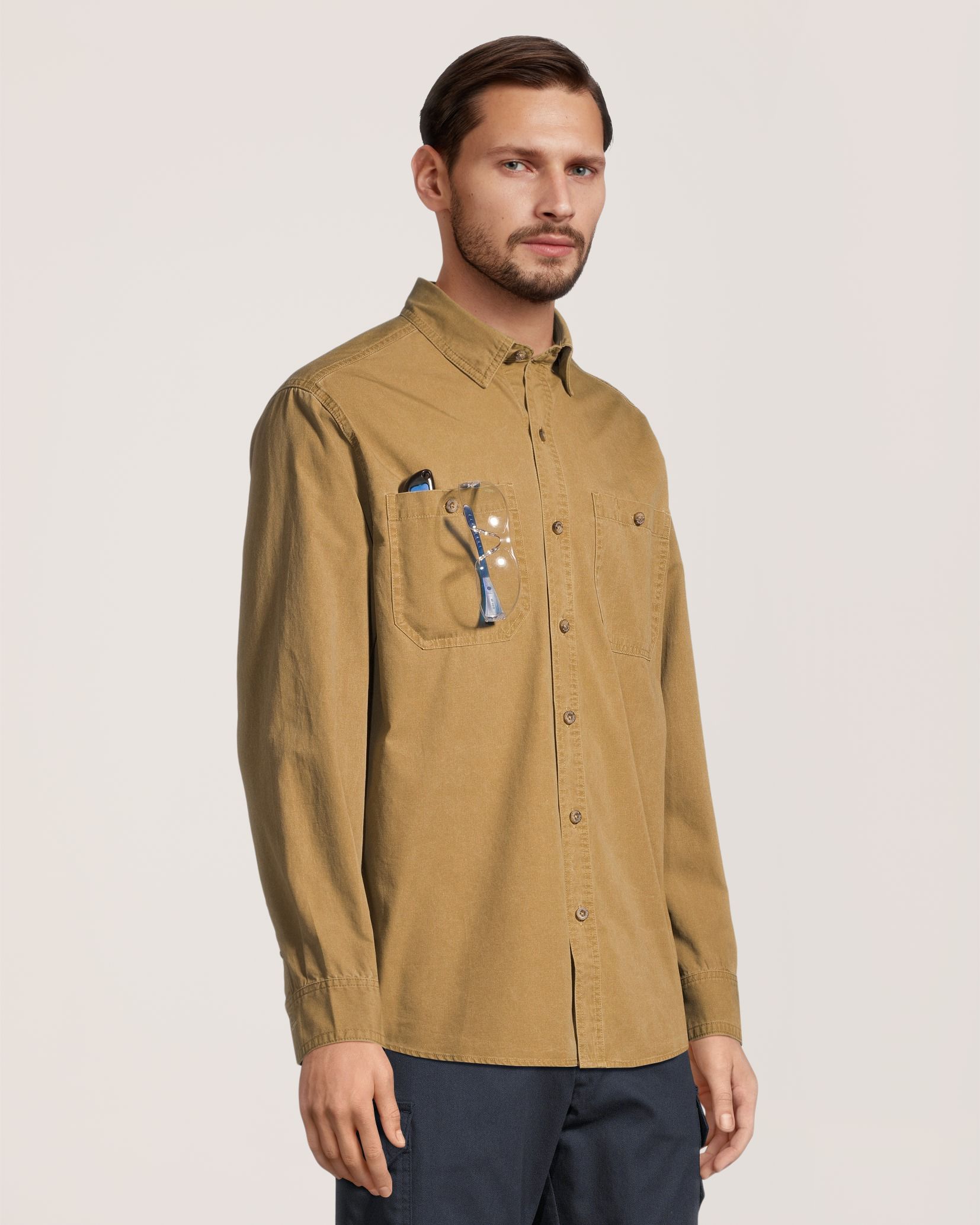 Dakota WorkPro Series Men's Pigment Dyed Long Sleeve Work Shirt