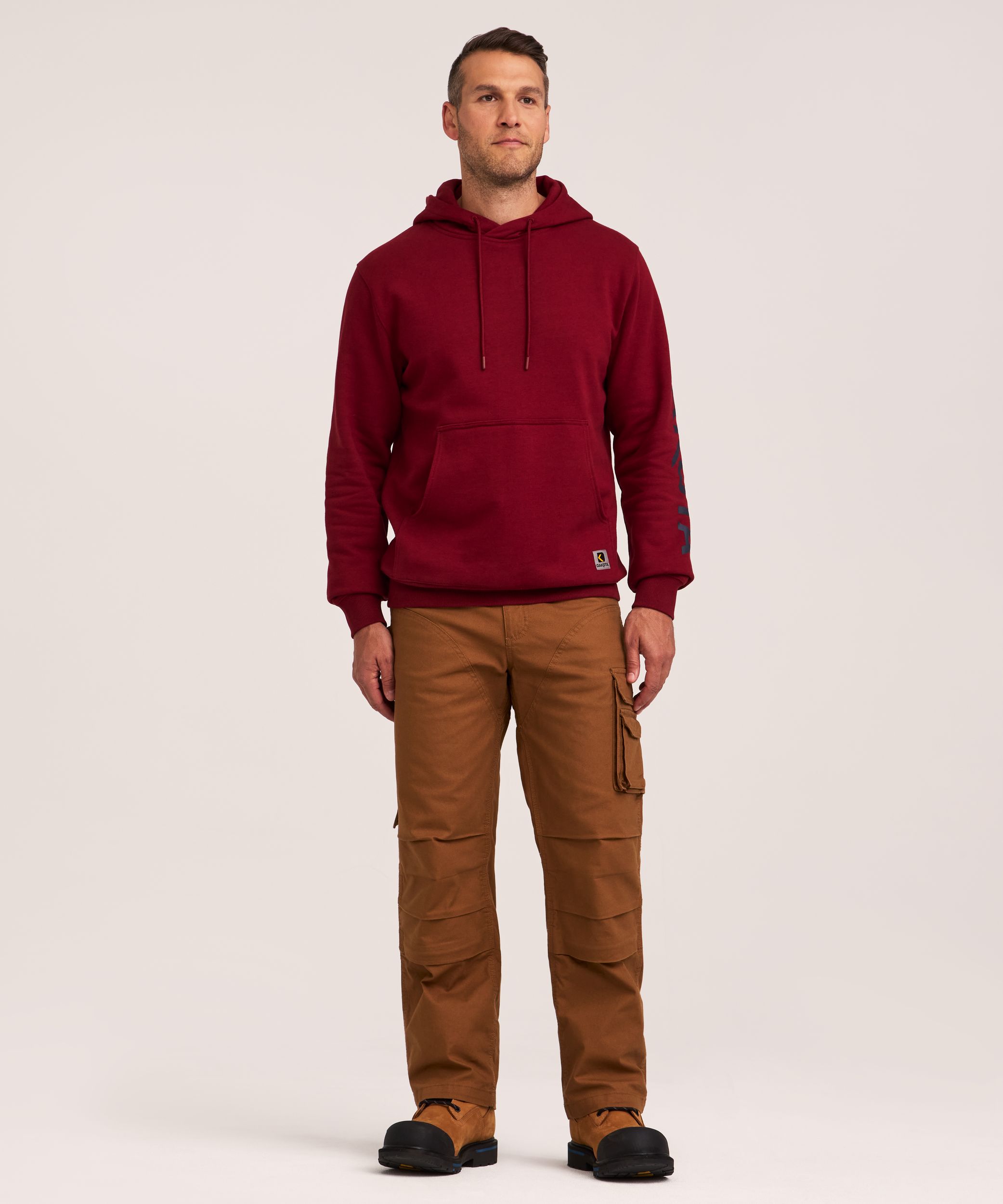 Dakota WorkPro Series Men's Heavyweight Cotton Logo Sleeve Hoodie