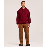 Chandail à capuche en coton épais avec logo sur la manche pour hommes, série WorkPro, Dakota Front_Flat