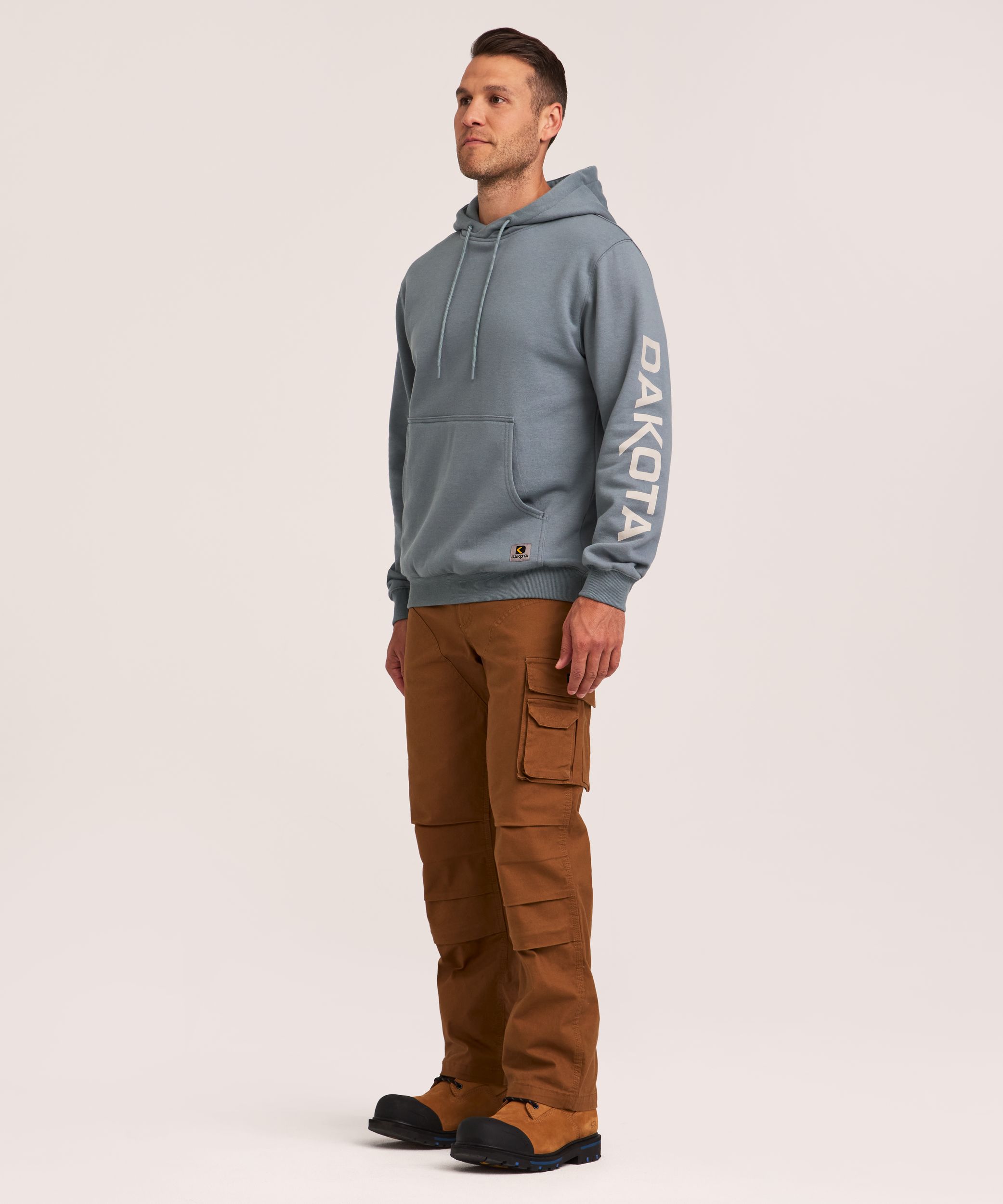 Dakota WorkPro Series Men's Heavyweight Cotton Logo Sleeve Hoodie