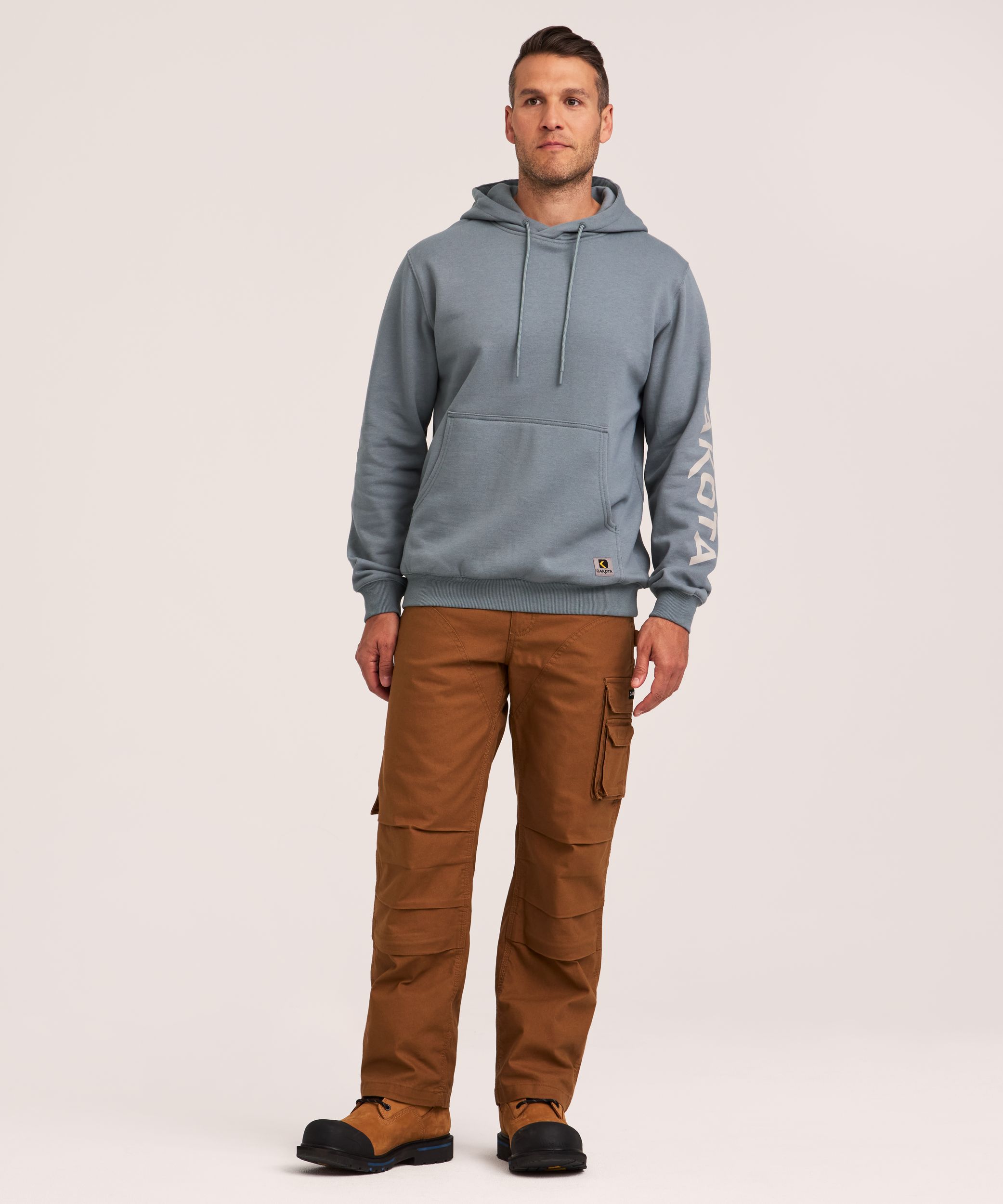 Dakota WorkPro Series Men's Heavyweight Cotton Logo Sleeve Hoodie