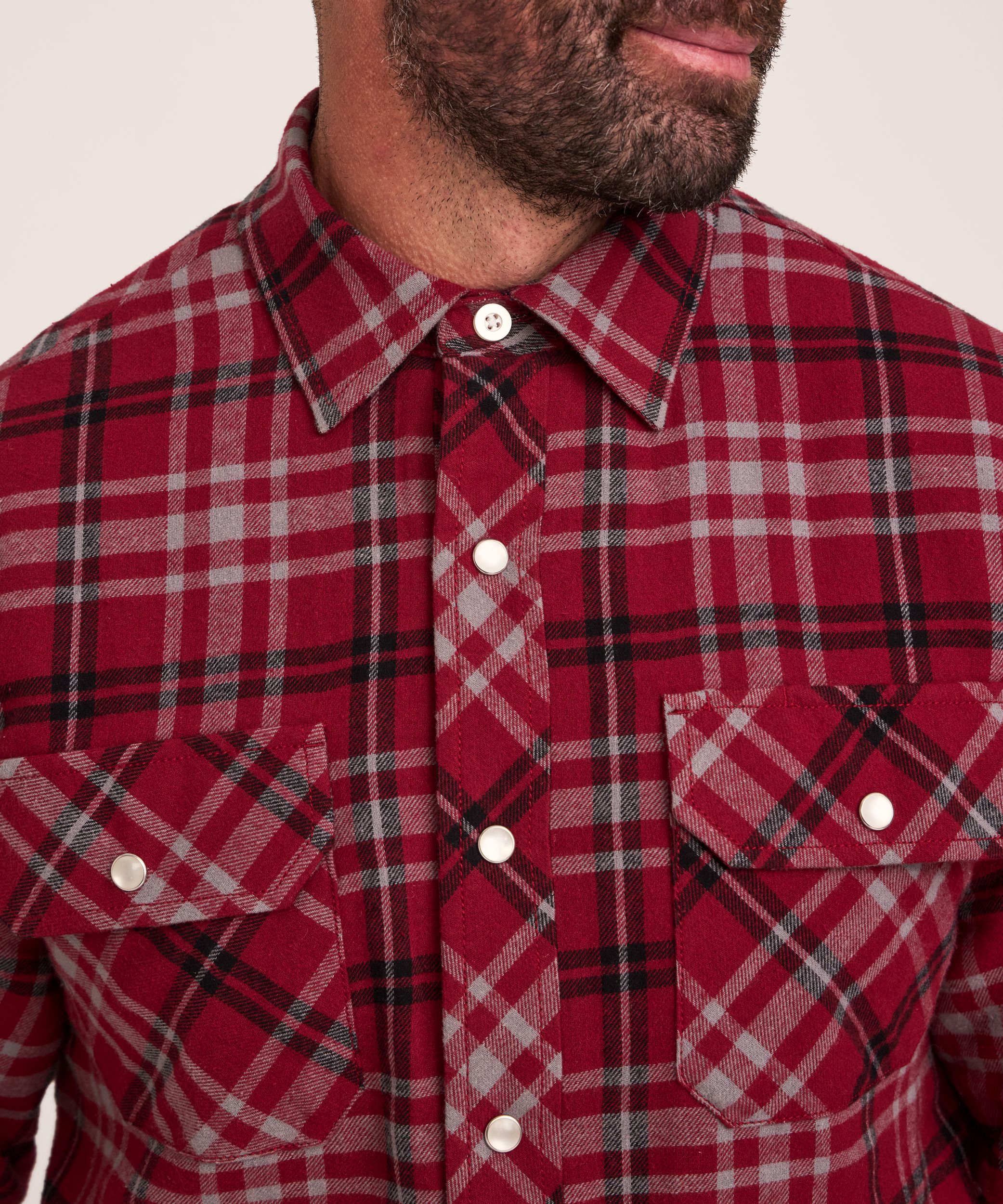 Aggressor Men's Quilted Flannel Snap Work Shirt