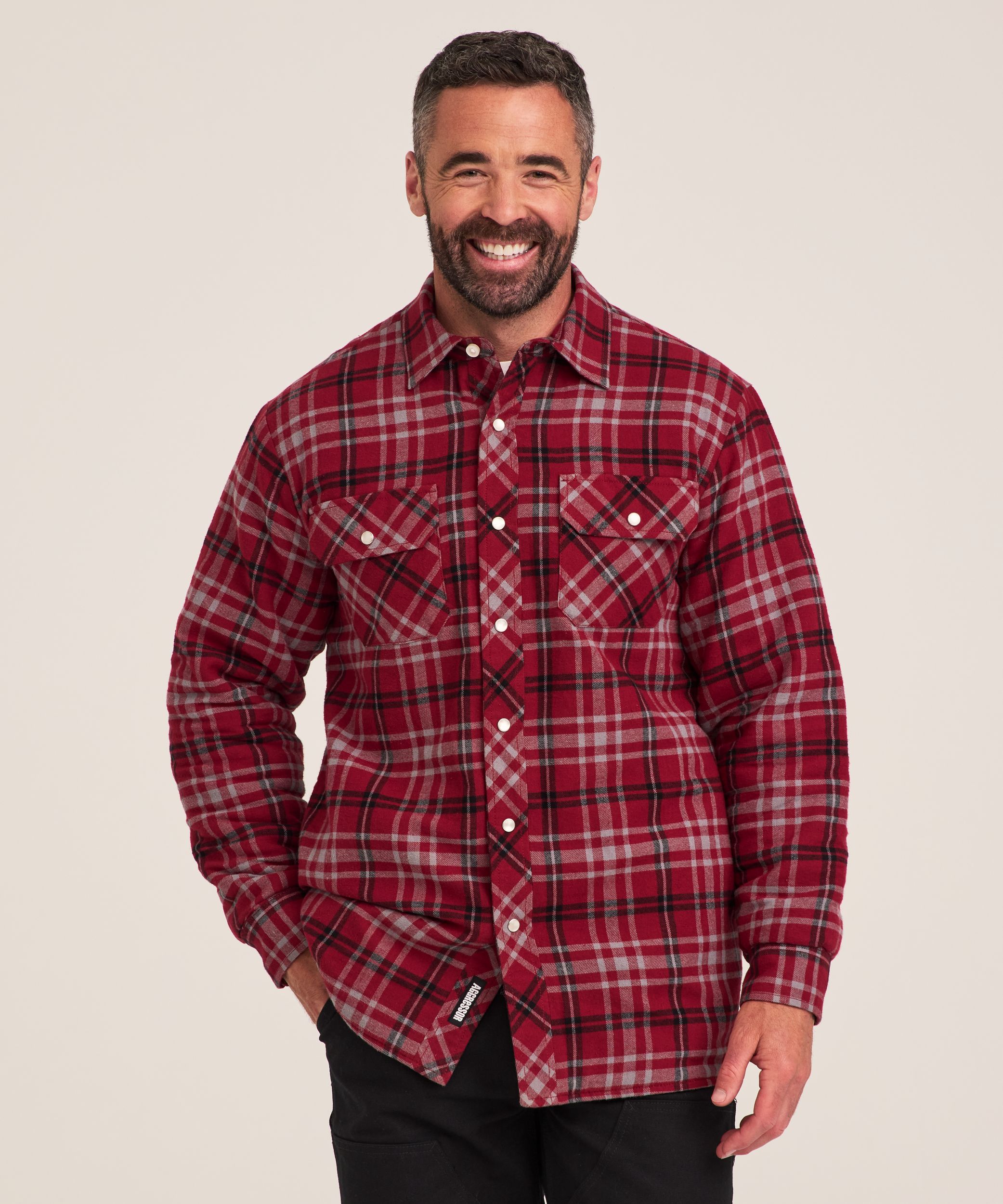 Aggressor Men's Quilted Flannel Snap Work Shirt