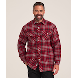 Aggressor Men's Quilted Flannel Snap Work Shirt Front_Flat