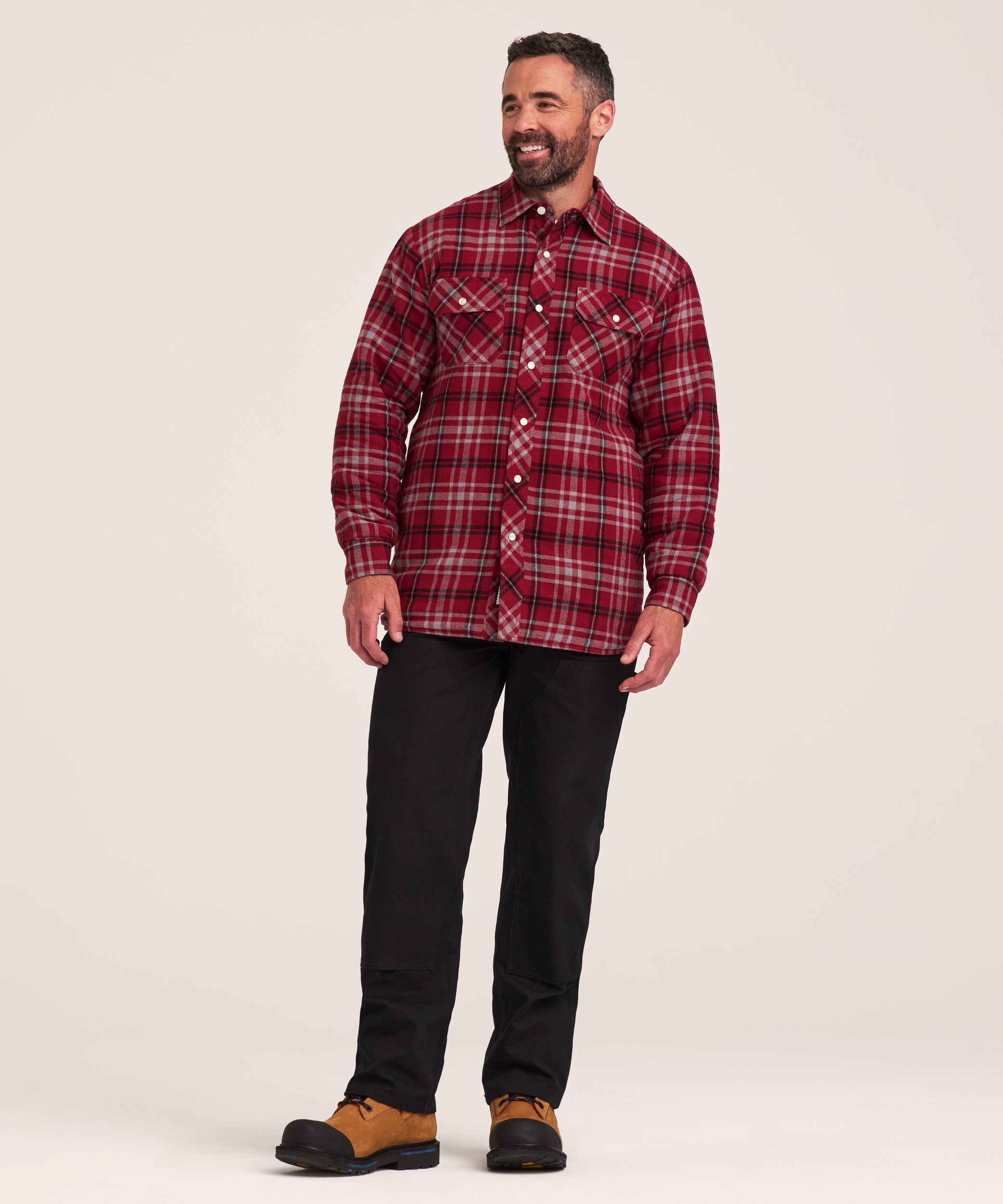 Aggressor Men's Quilted Flannel Snap Work Shirt