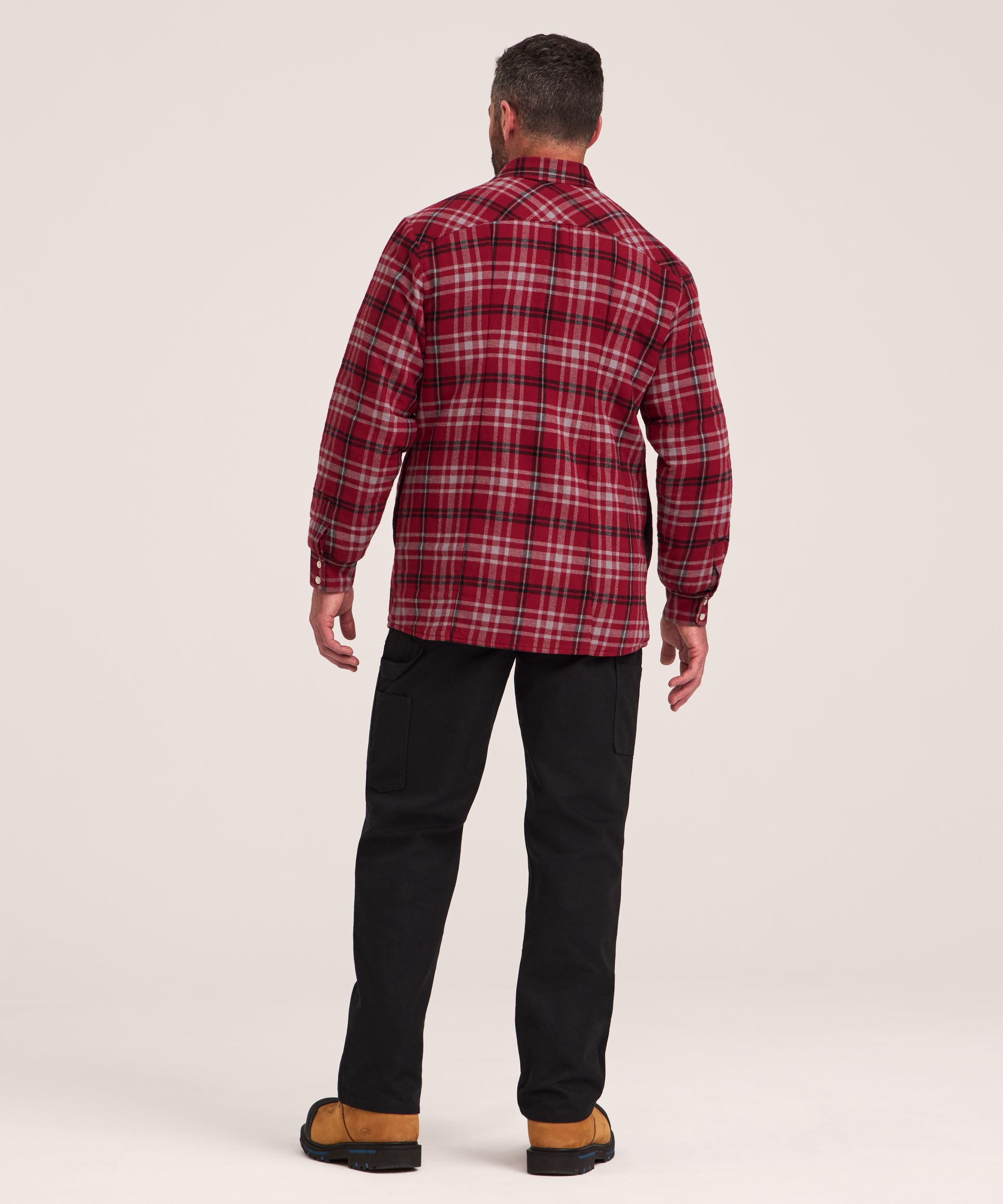 Aggressor Men's Quilted Flannel Snap Work Shirt