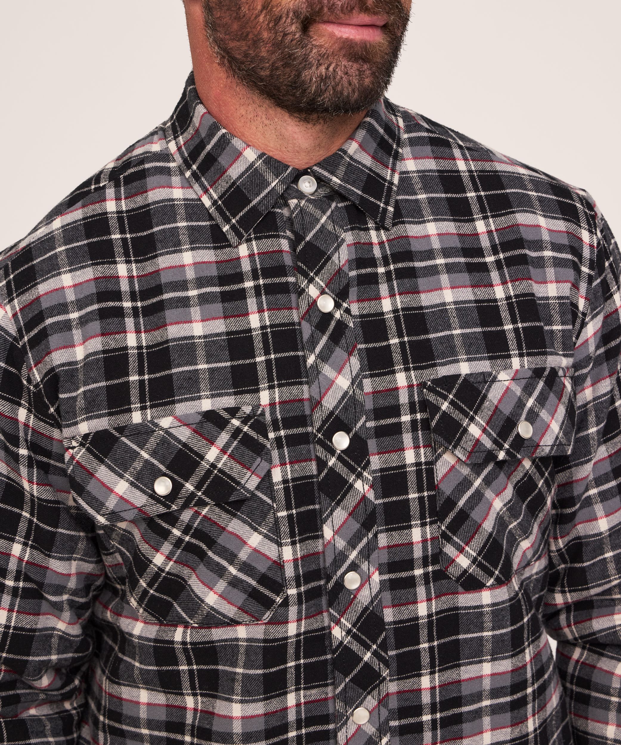 Aggressor Men's Quilted Flannel Snap Work Shirt