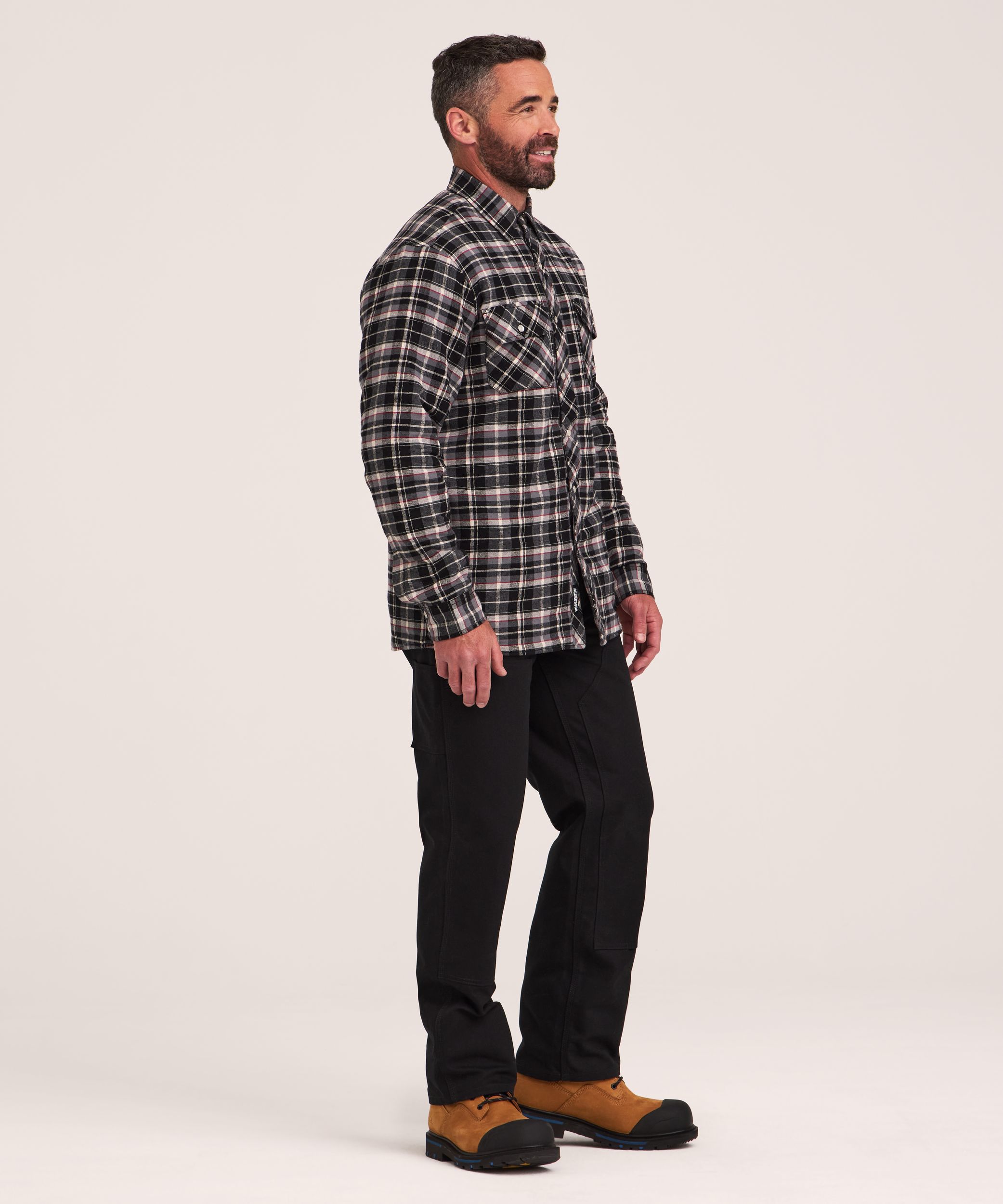 Aggressor Men's Quilted Flannel Snap Work Shirt