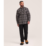 Aggressor Men's Quilted Flannel Snap Work Shirt Front_Flat