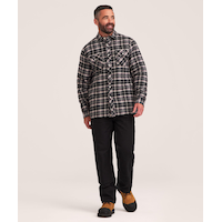 Aggressor Men's Quilted Flannel Snap Work Shirt
