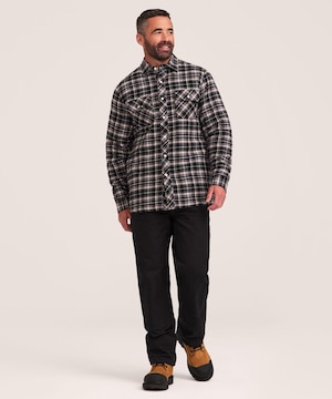 Aggressor Men's Quilted Flannel Snap Work Shirt