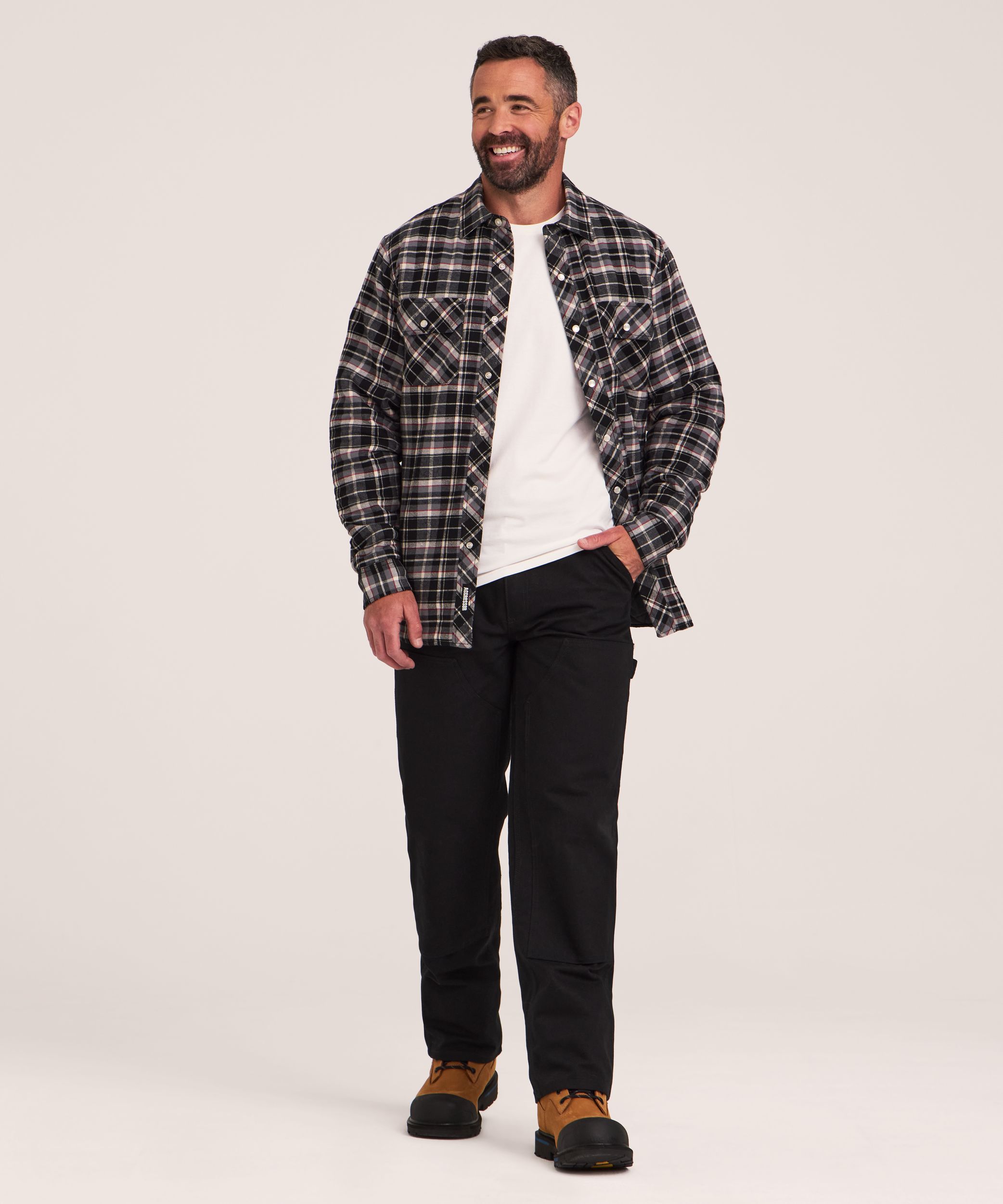Aggressor Men's Quilted Flannel Snap Work Shirt