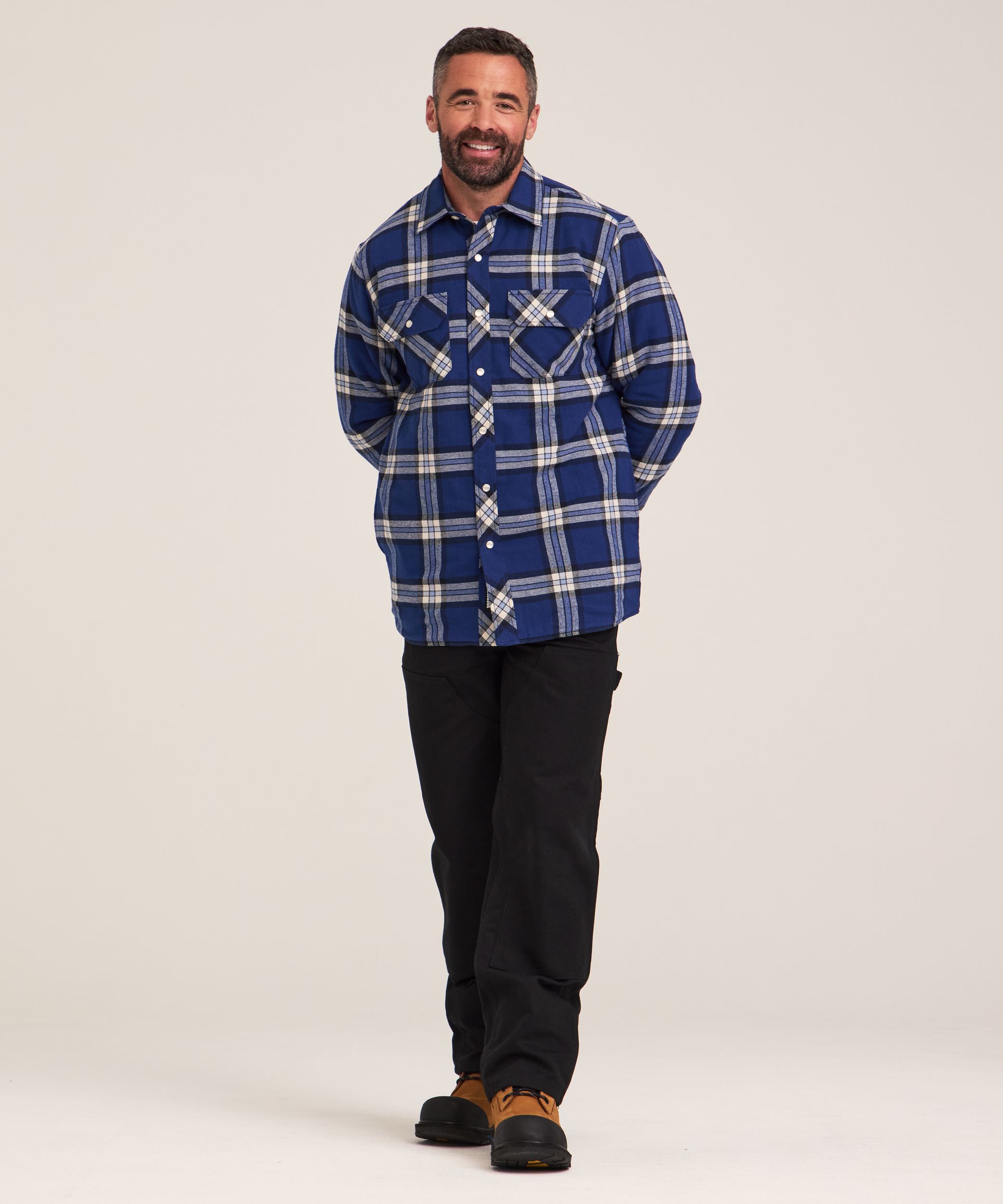Aggressor Men's Quilted Flannel Snap Work Shirt