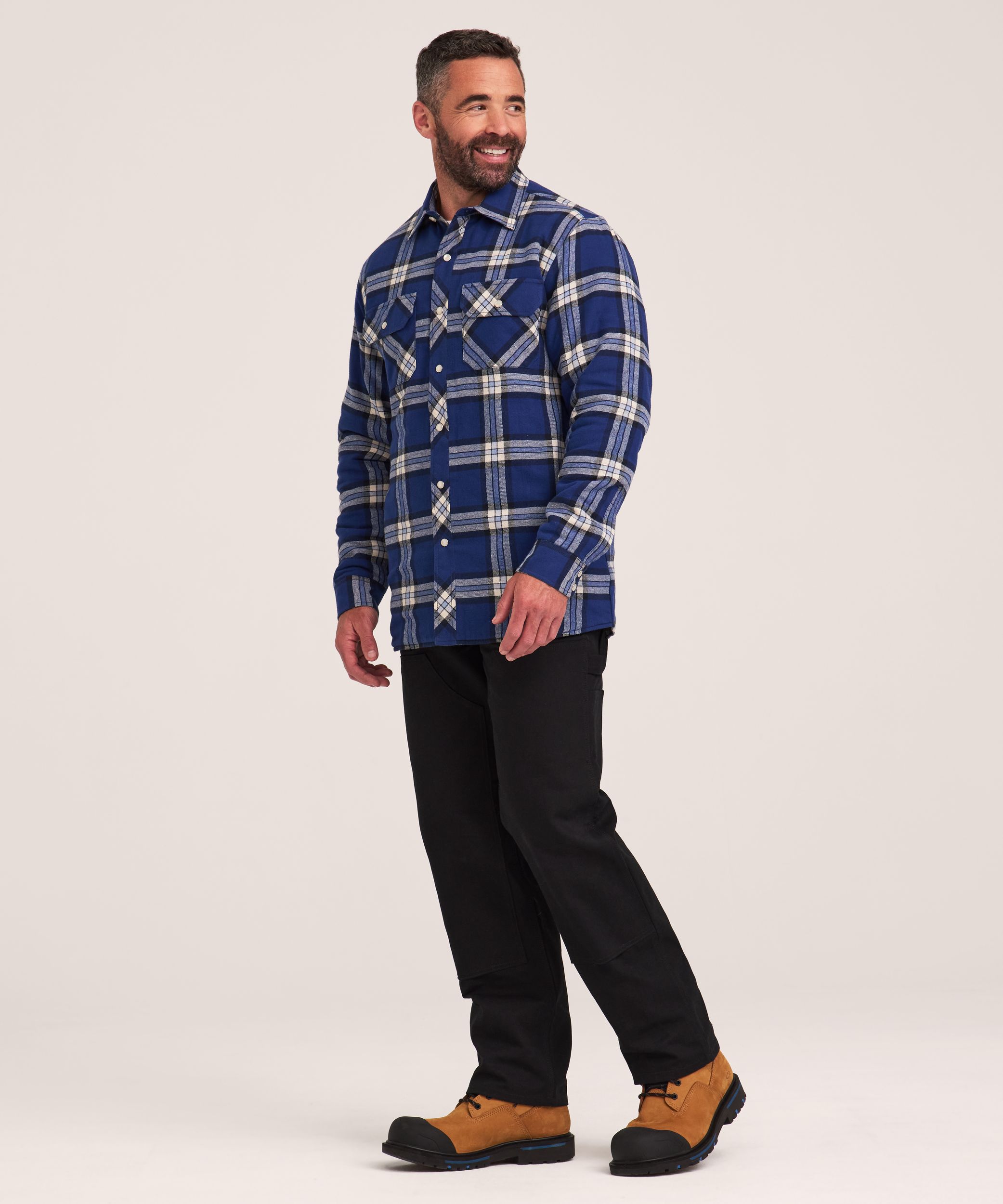 Aggressor Men's Quilted Flannel Snap Work Shirt