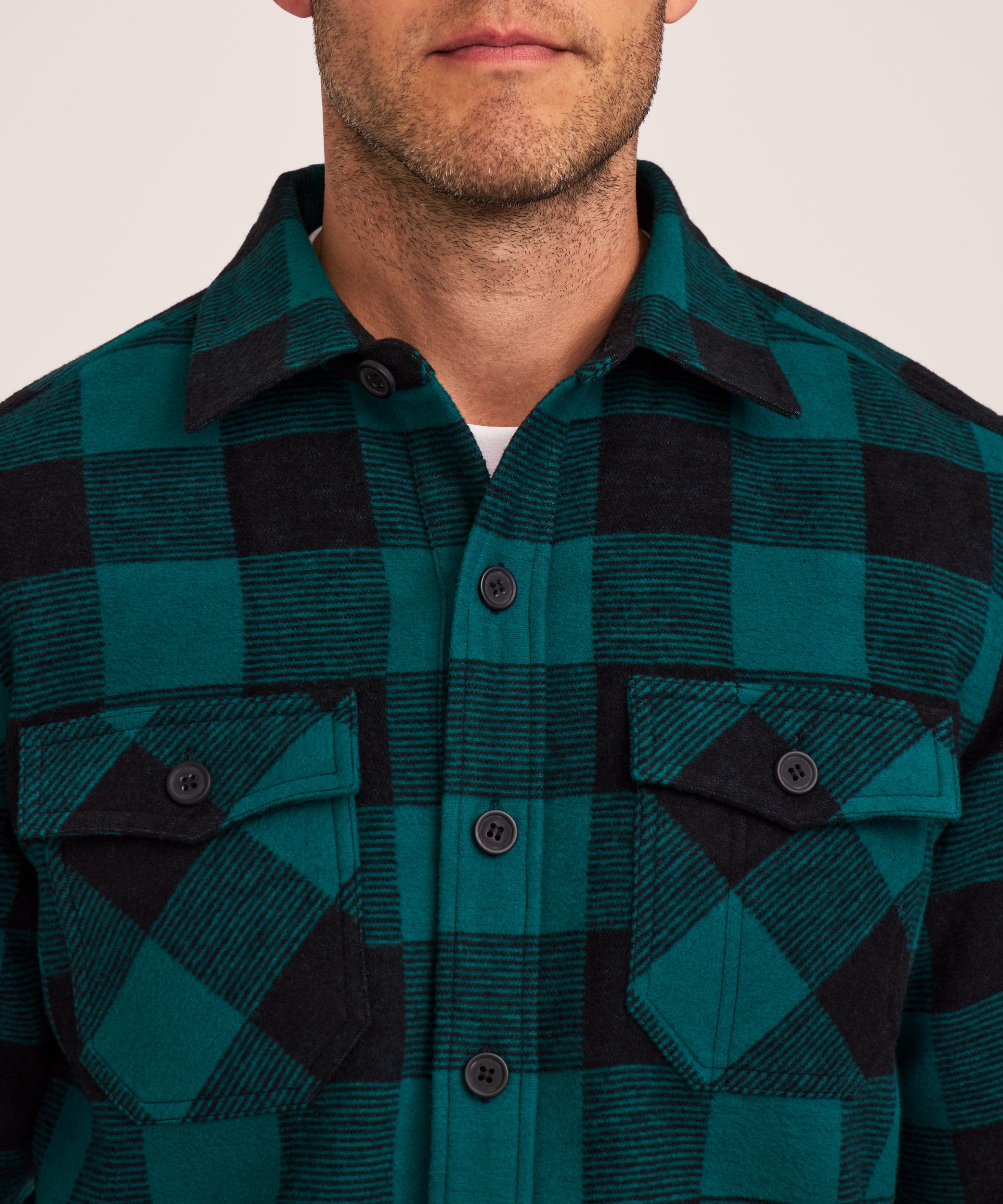 Chemise en flanelle non doublée pour hommes, série WorkPro, Dakota,