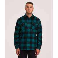 Chemise en flanelle non doublée pour hommes, série WorkPro, Dakota, Front_Flat
