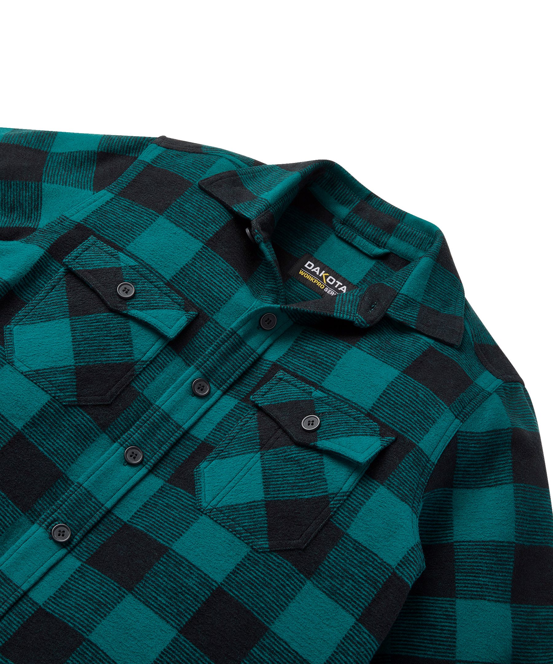 Chemise en flanelle non doublée pour hommes, série WorkPro, Dakota,