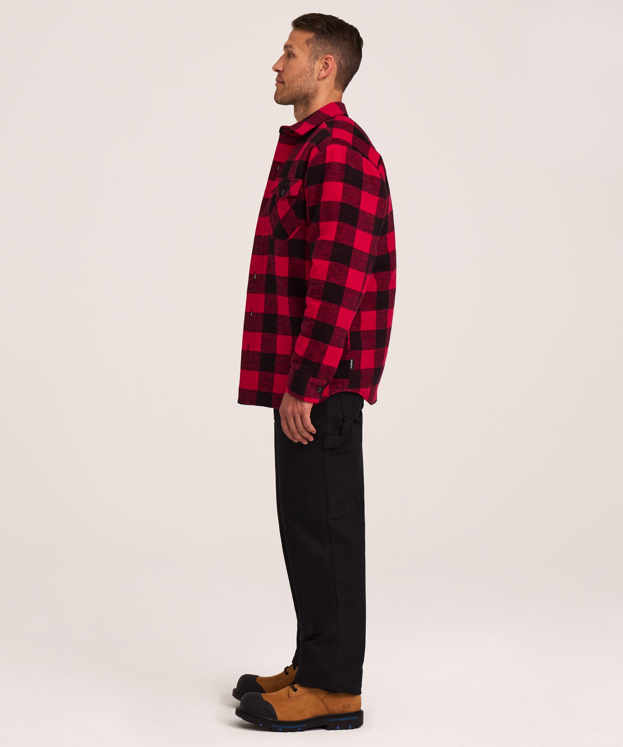 Chemise en flanelle d'extérieur matelassée pour hommes, série WorkPro, Dakota