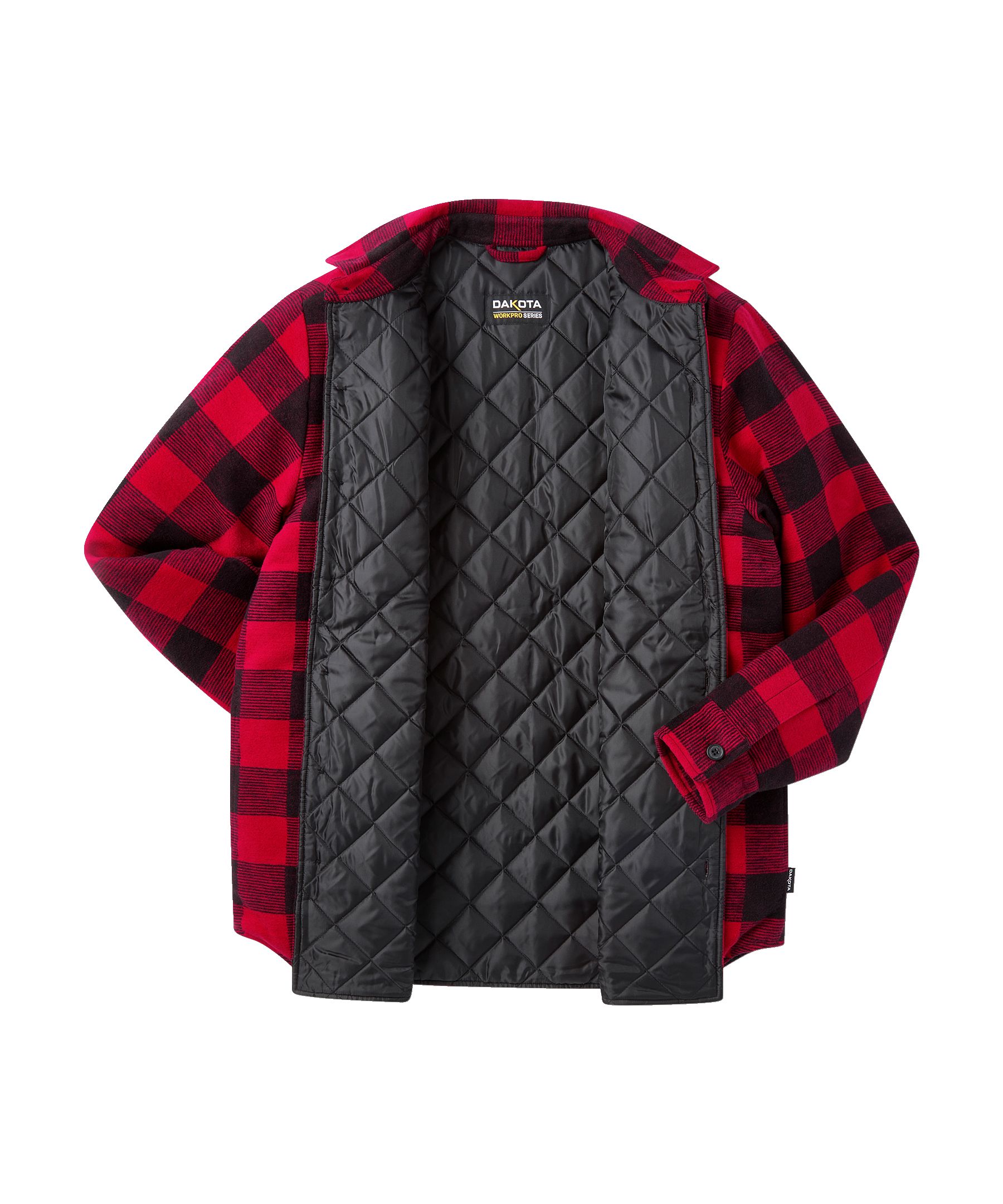Chemise en flanelle d'extérieur matelassée pour hommes, série WorkPro, Dakota