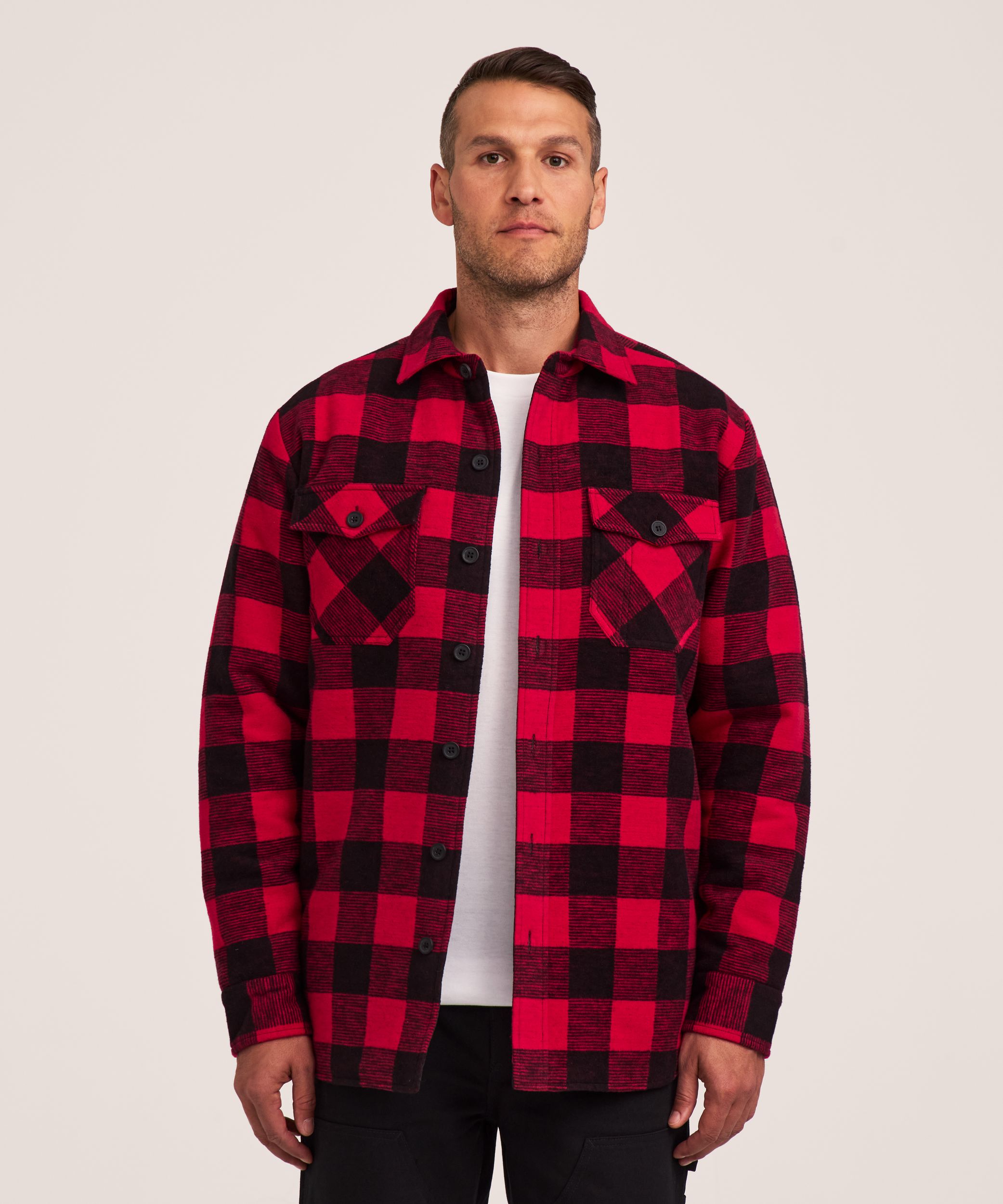 Chemise en flanelle d'extérieur matelassée pour hommes, série WorkPro, Dakota
