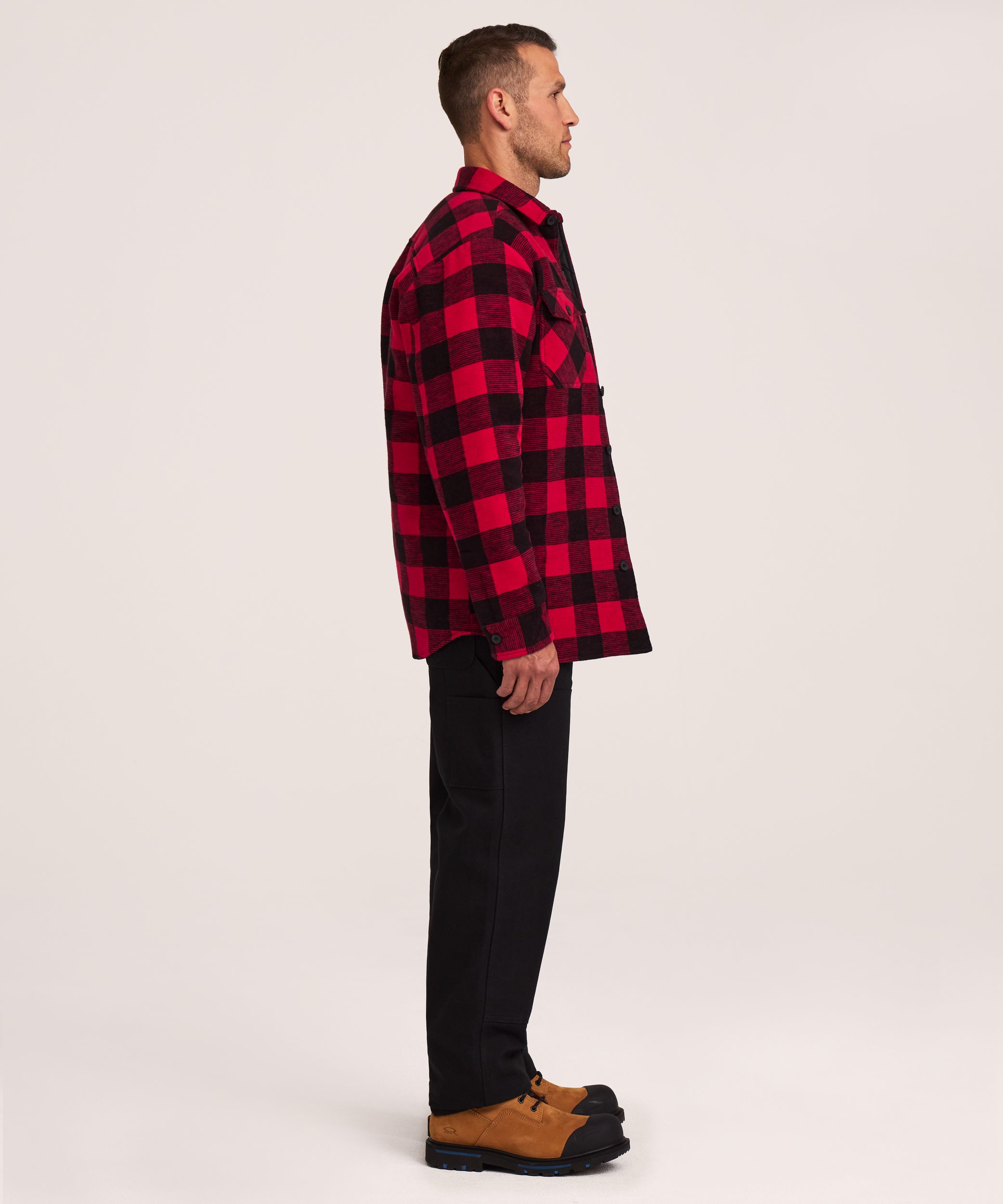 Chemise en flanelle d'extérieur matelassée pour hommes, série WorkPro, Dakota