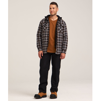 Dakota WorkPro Series Men's Quilted Flannel Hooded Work Shirt Front_Flat