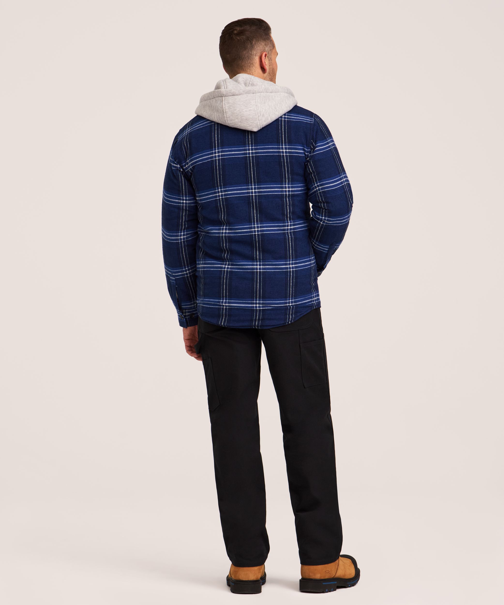 Dakota WorkPro Series Men's Quilted Flannel Hooded Work Shirt