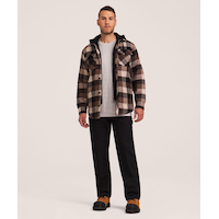 Chemise de travail à capuche en flanelle matelassée pour hommes, série WorkPro, Dakota