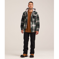 Chemise de travail à capuche en flanelle matelassée pour hommes, série WorkPro, Dakota