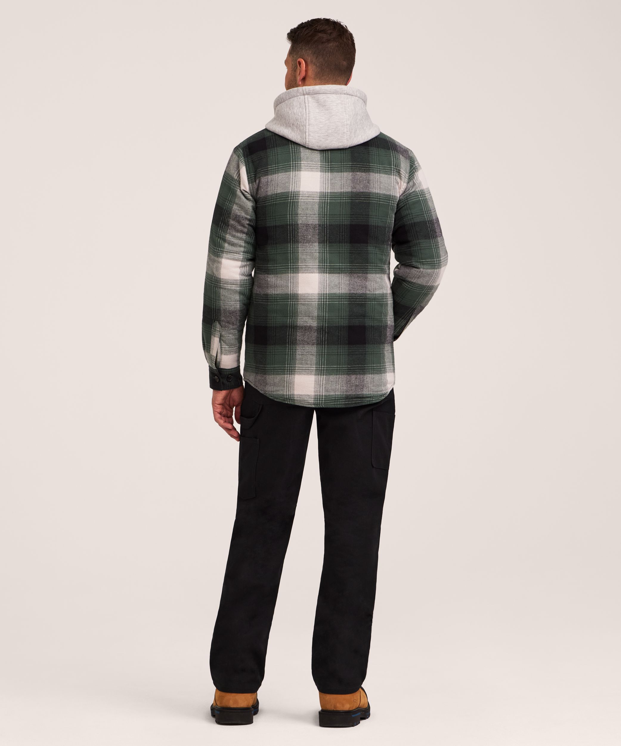 Dakota WorkPro Series Men's Quilted Flannel Hooded Work Shirt