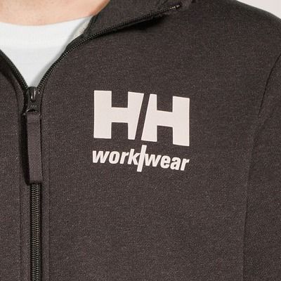 Chandail en molleton à capuche avec glissière pleine longueur et logo HH classique pour hommes, Helly Hansen Workwear