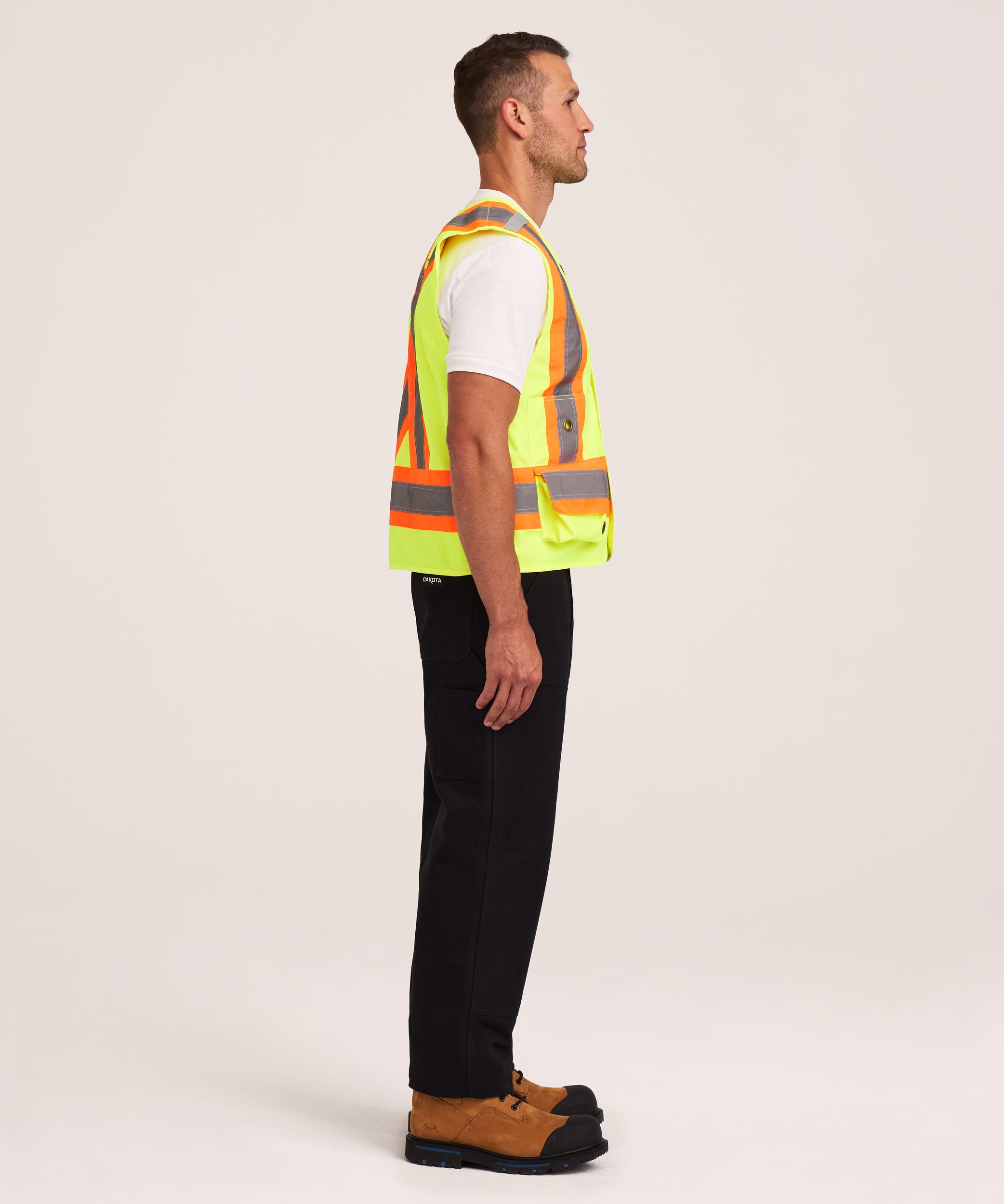 Gilet d'arpenteur à haute visibilité pour hommes, série WorkPro, Dakota