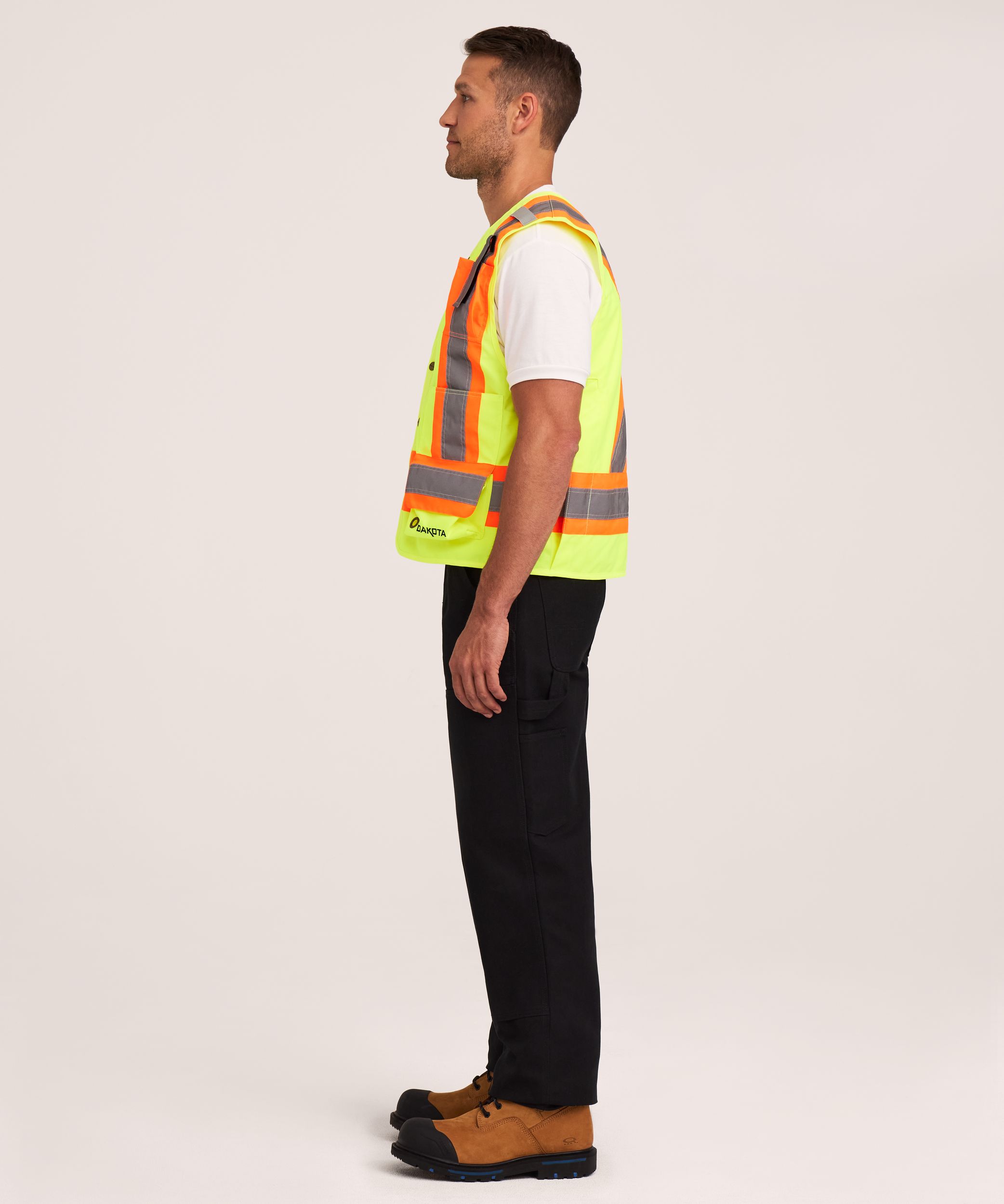 Gilet d'arpenteur à haute visibilité pour hommes, série WorkPro, Dakota