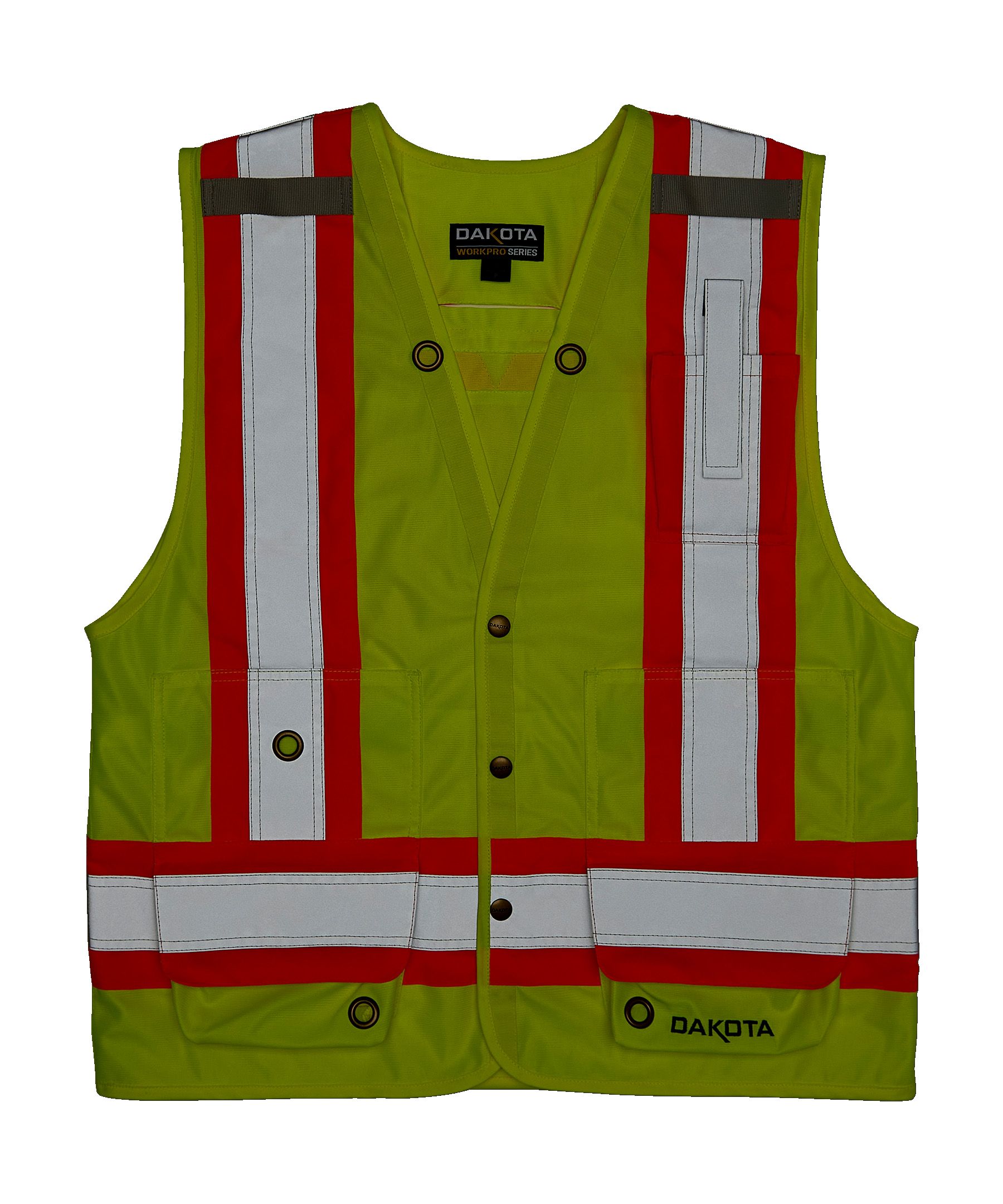 Gilet d'arpenteur à haute visibilité pour hommes, série WorkPro, Dakota