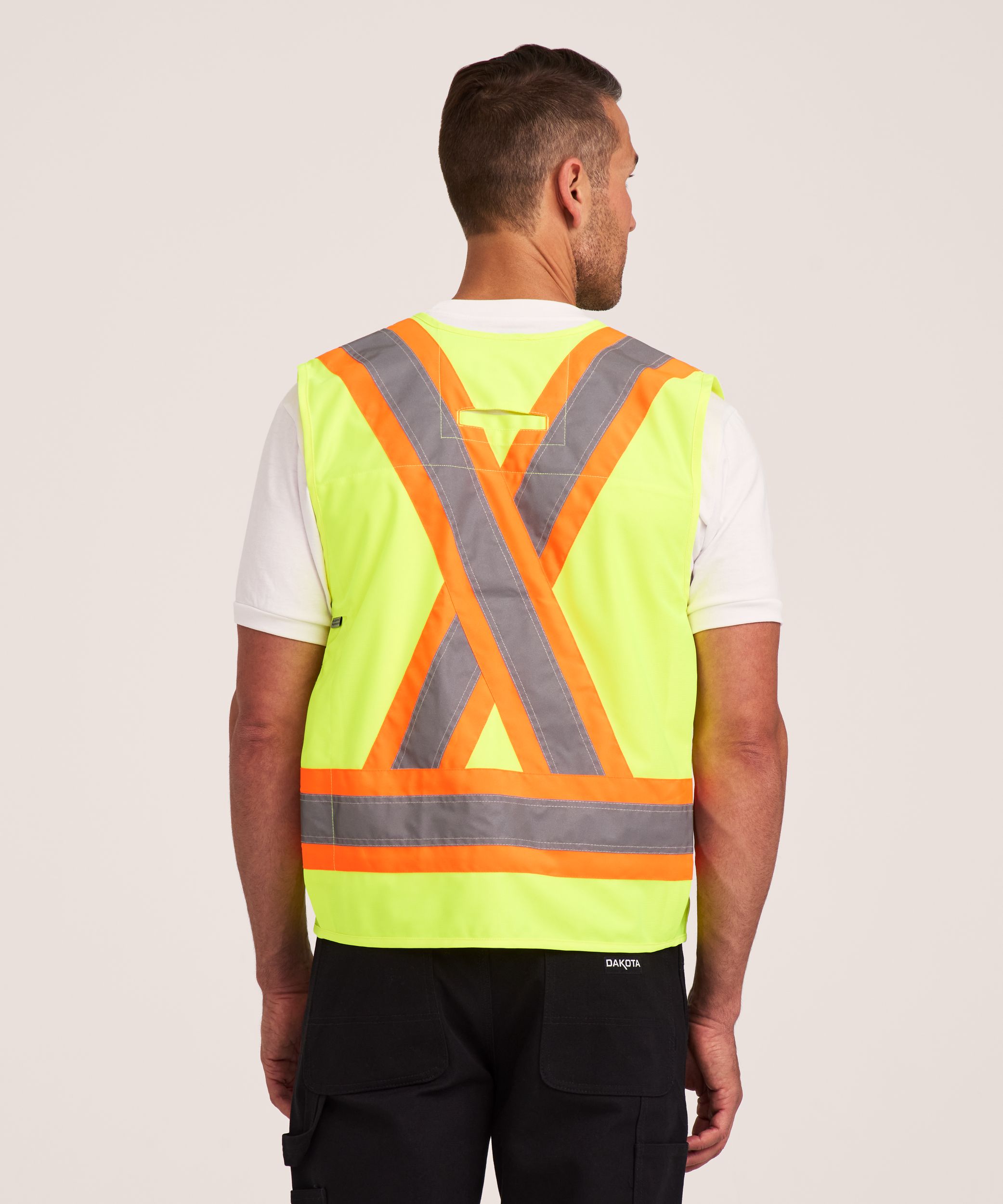 Gilet d'arpenteur à haute visibilité pour hommes, série WorkPro, Dakota