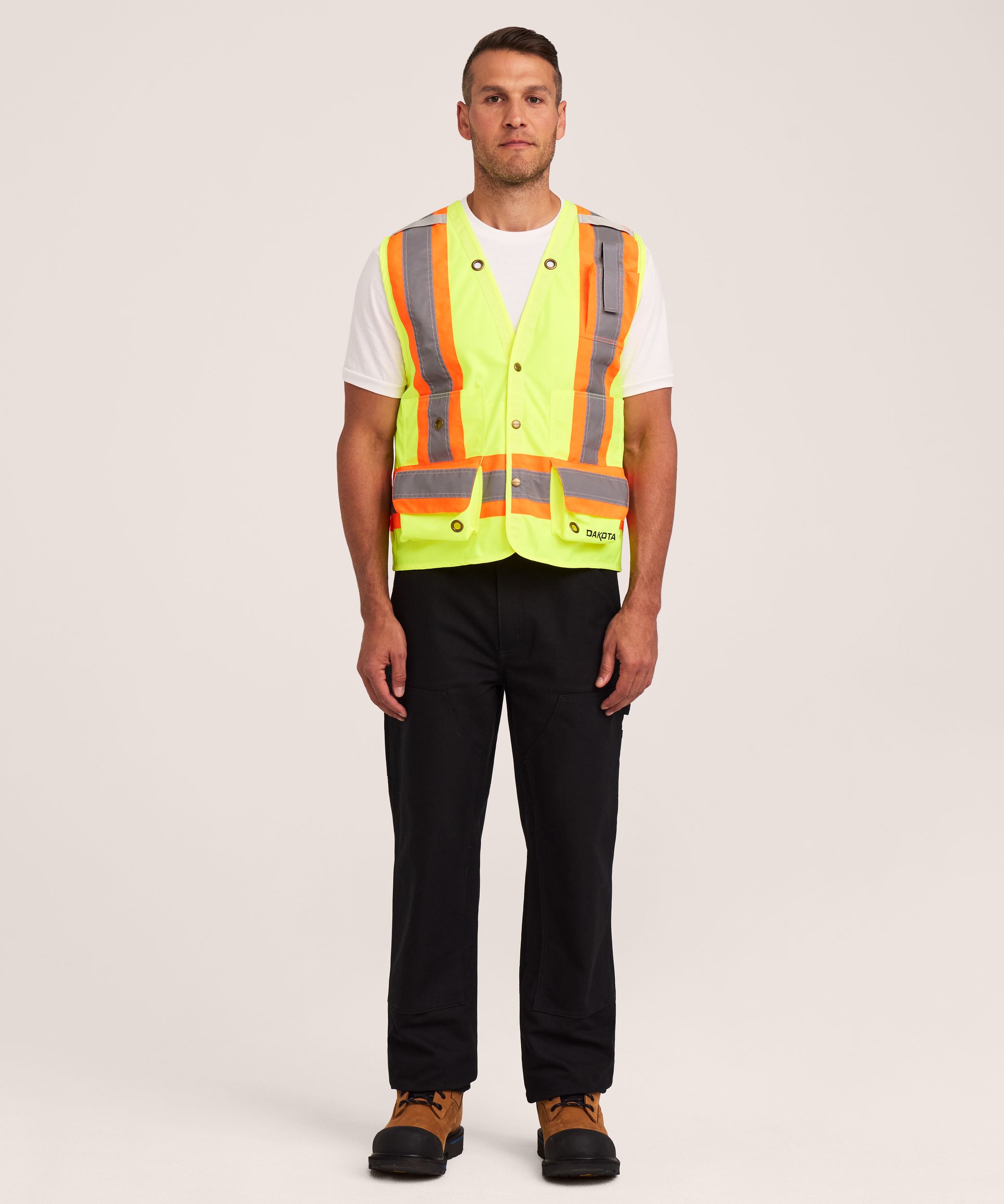 Gilet d'arpenteur à haute visibilité pour hommes, série WorkPro, Dakota