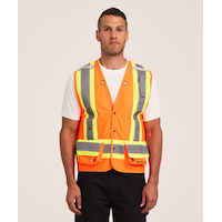 Gilet d'arpenteur à haute visibilité pour hommes, série WorkPro, Dakota
