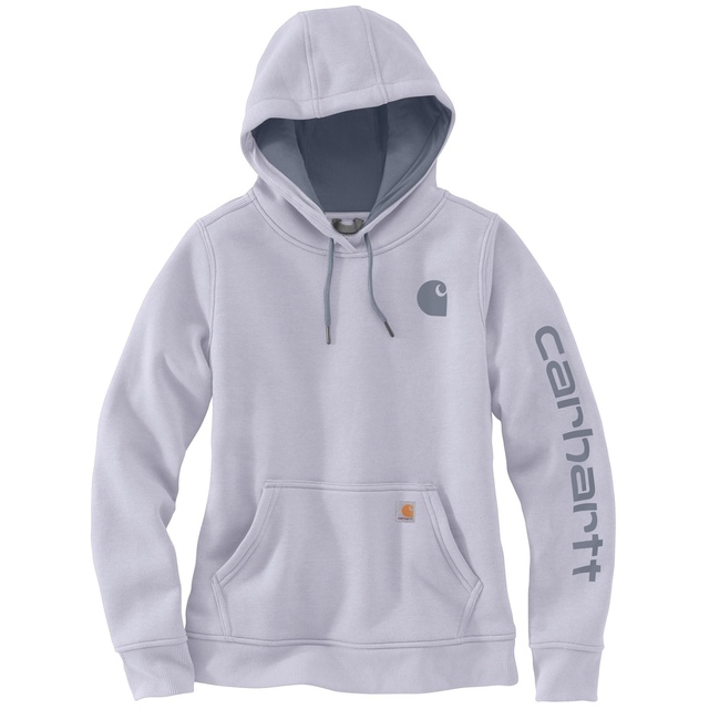 Chandail à capuche graphique à coupe décontractée avec logo sur la manche pour femmes, Carhartt