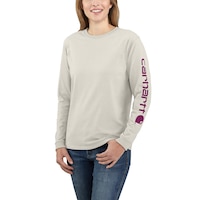 Chandail graphique avec logo sur la manche pour femmes, Carhartt