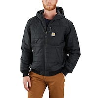 Carhartt Men's Lightweight Insulated Hooded Jacket Front_Flat