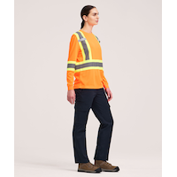 Dakota WorkPro Series Women's Hi-Vis Long Sleeve T-Shirt Front_Angled_Right