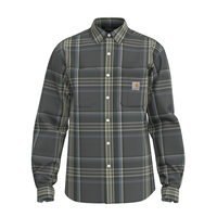 Carhartt Men's Midweight Flannel Plaid Shirt Front_Flat