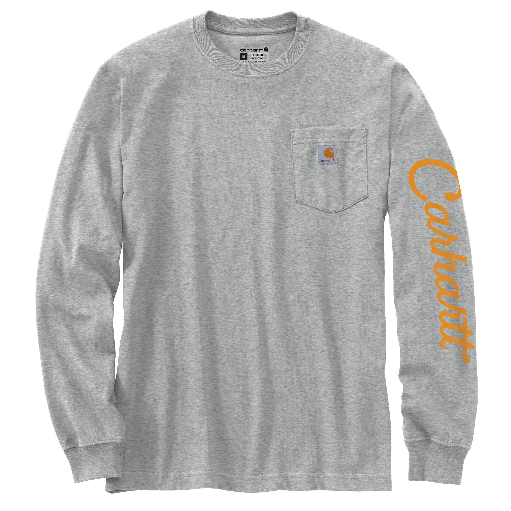 Carhartt Men's Pocket Dog Graphic Long Sleeve T Shirt