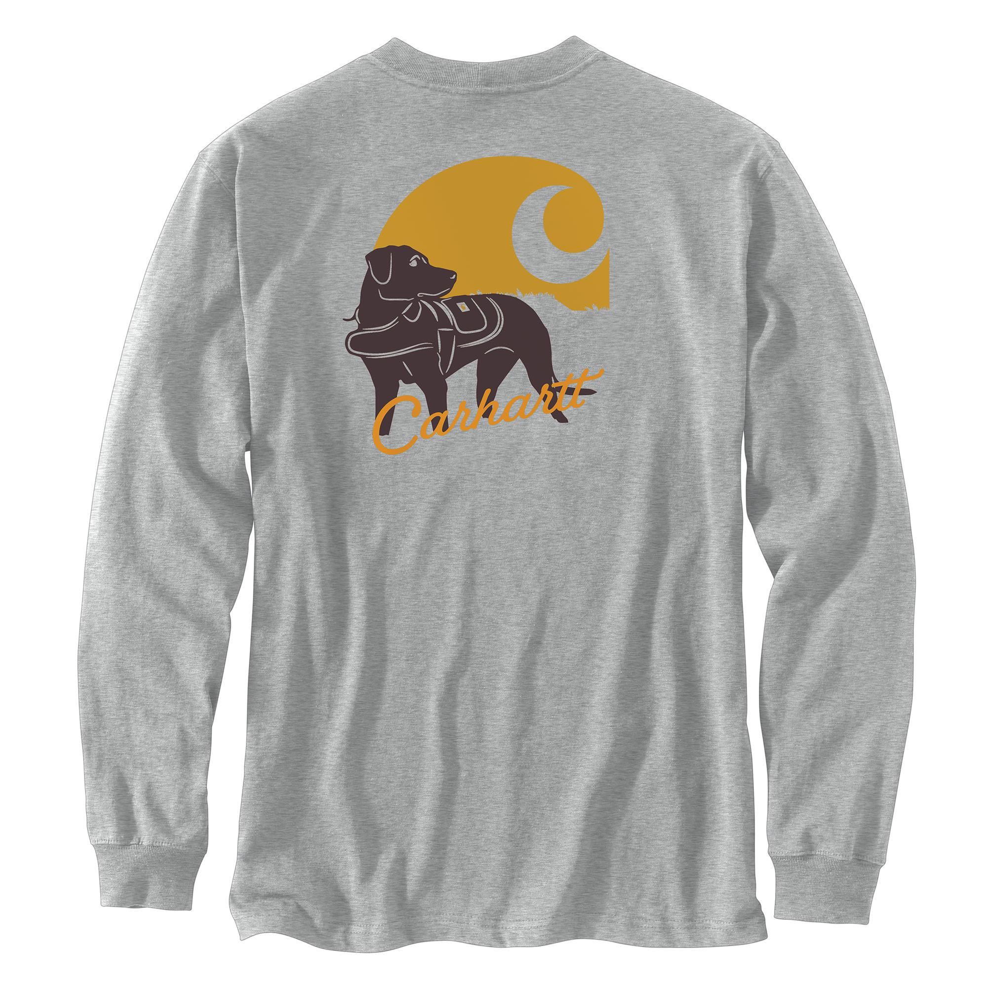 Carhartt Men's Pocket Dog Graphic Long Sleeve T Shirt